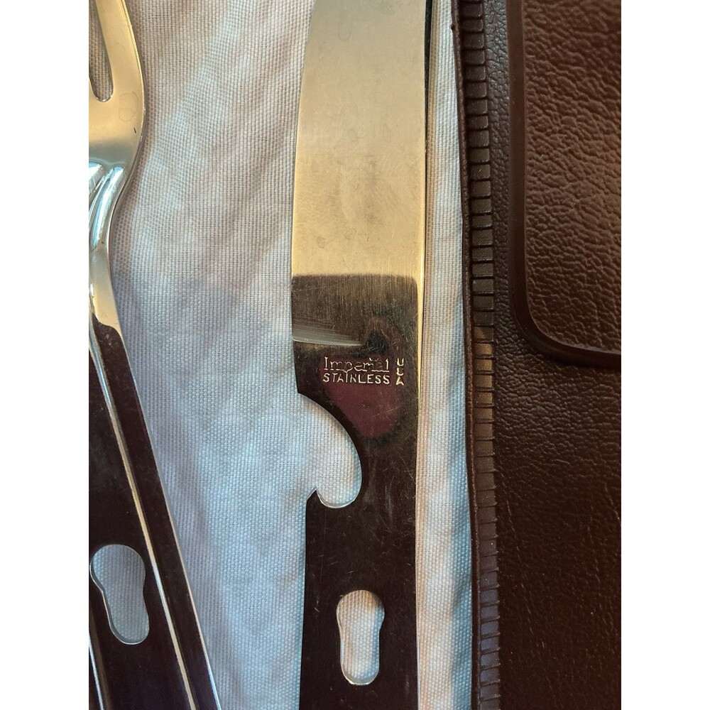 BOY SCOUTS of AMERICA IMPERIAL STAINLESS UTENSIL SET w/ VINYL POUCH MCM Camping - Picture 3 of 4
